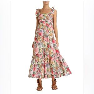 Zimmermann Mae Floral Tie-Shoulder Dress